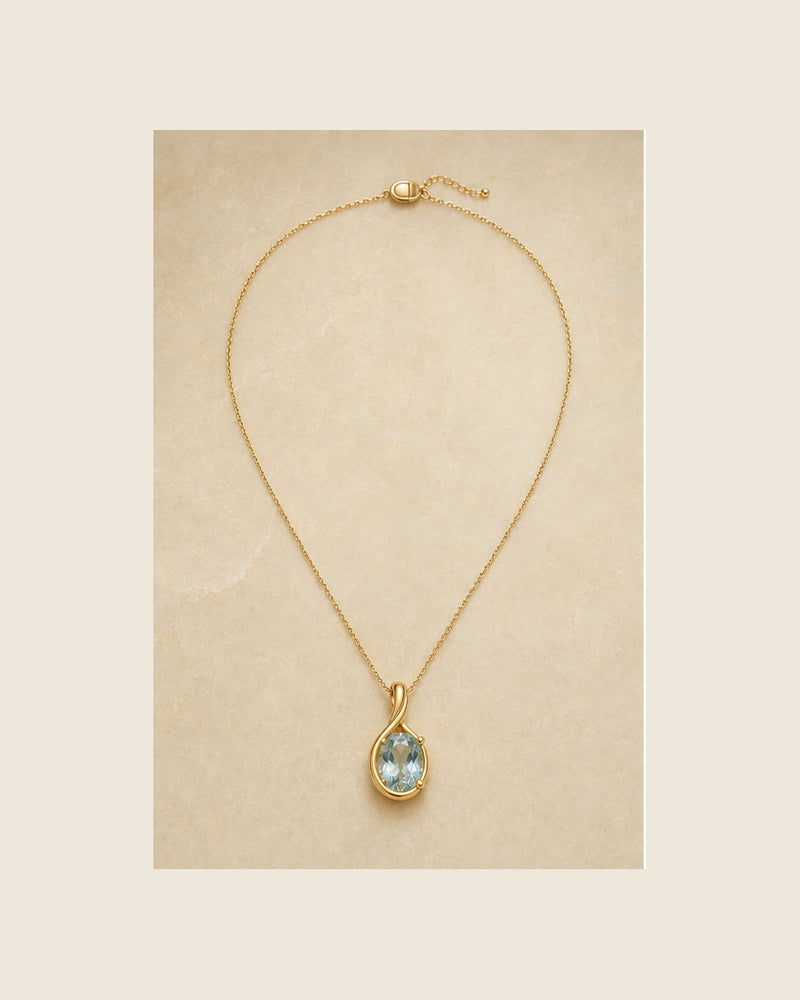 Aurea Forma Medallion — Aquamarine — product portrait