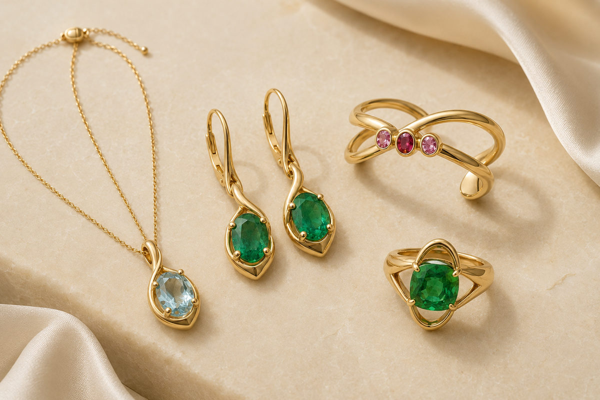 Forgemier AUREA VEIL and FORMA solid 14k gold jewellery collection