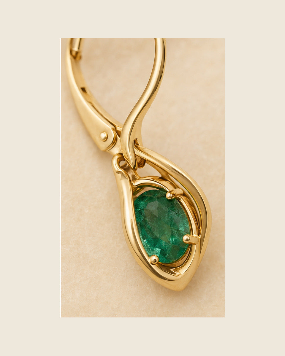 Aurea Forma Drops — Emerald — construction detail