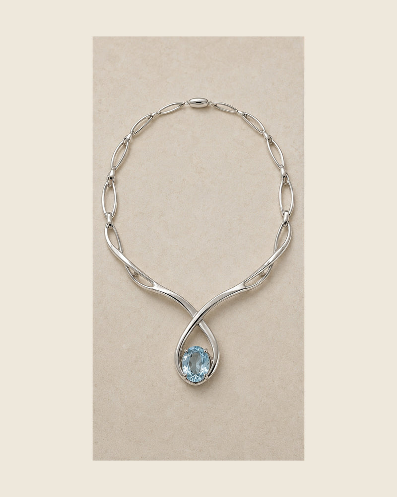 Lilt Forma Collar — Aquamarine — product portrait