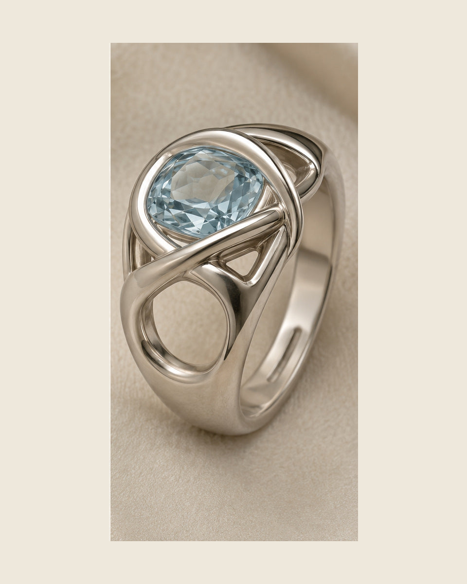 Lilt Forma Signet — Aquamarine — construction detail