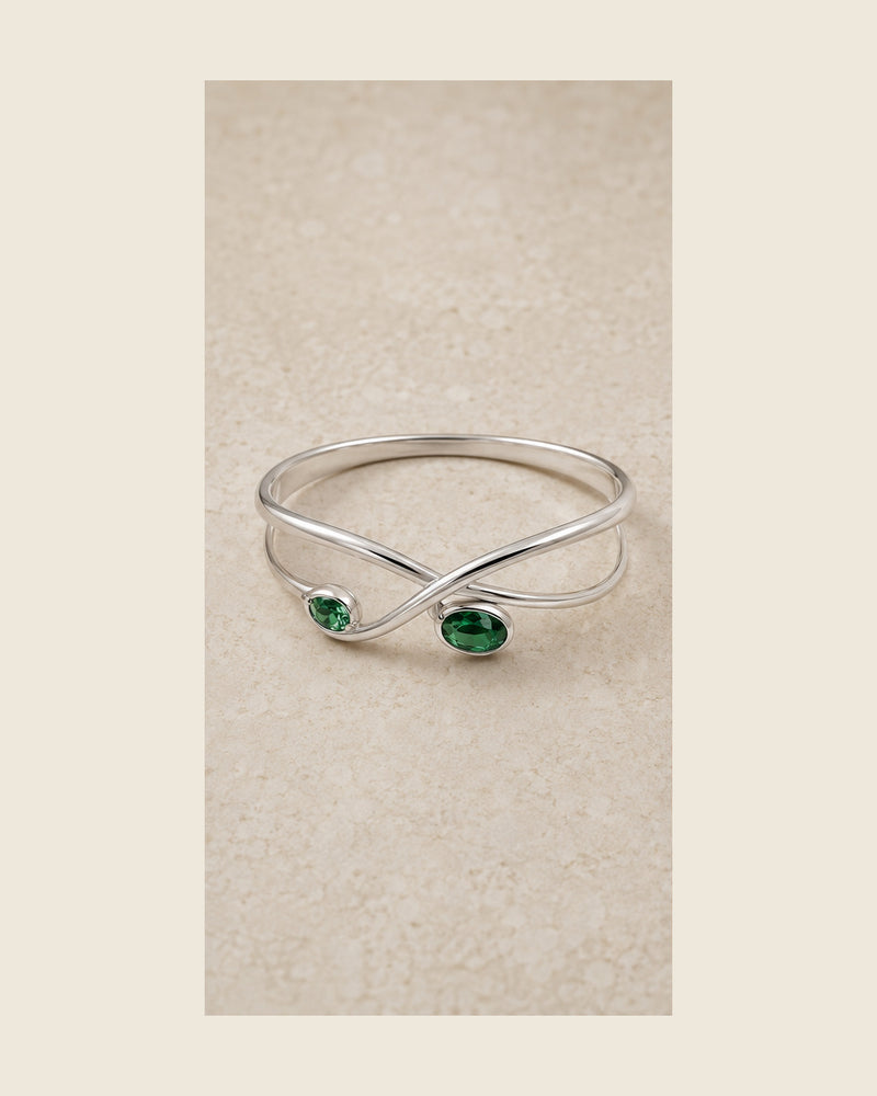 Lilt Forma Cuff — Emerald — product portrait