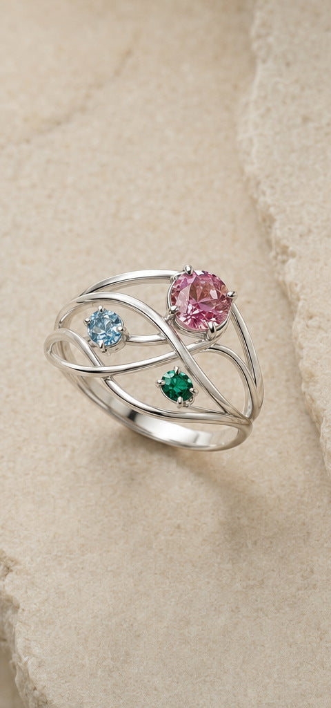 Lilt Orbit Ring — Mixed Gemstones — product portrait