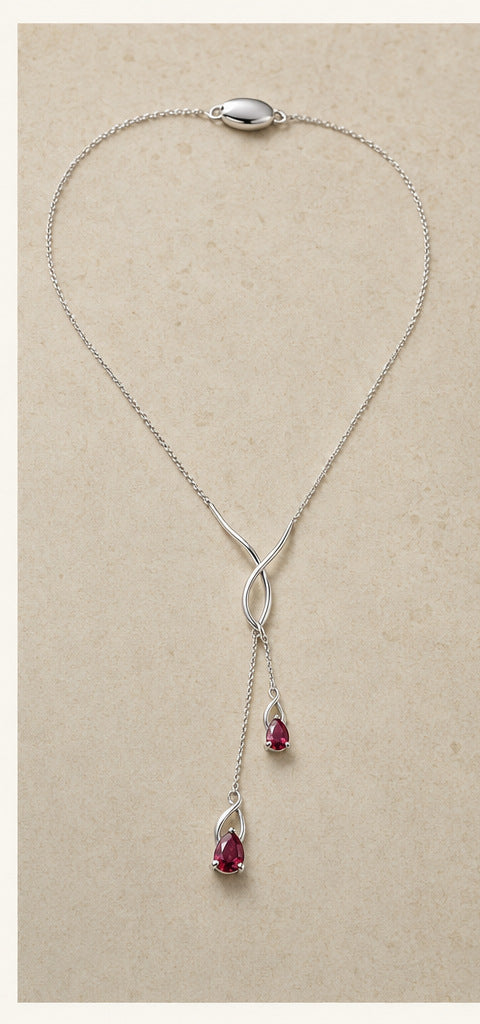 Lilt Thread Lariat — Ruby — product portrait